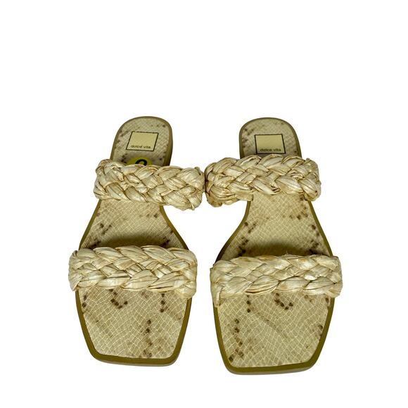 Dolce Vita Women's Indy Braided Straw Slide Sandals - Size 9 - Picture 3 of 7